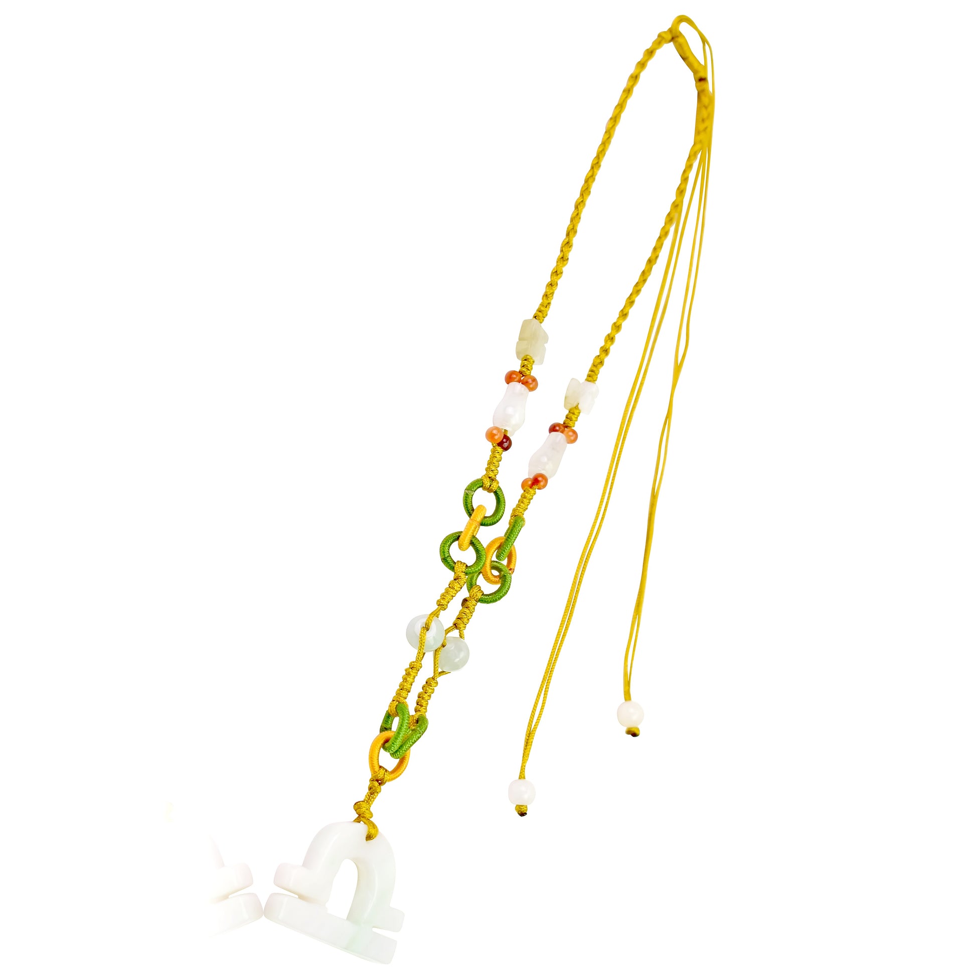 Get the Perfect Get the Perfect Gift for the Libra in Your Life with Jade Necklace made with Yellow Cord