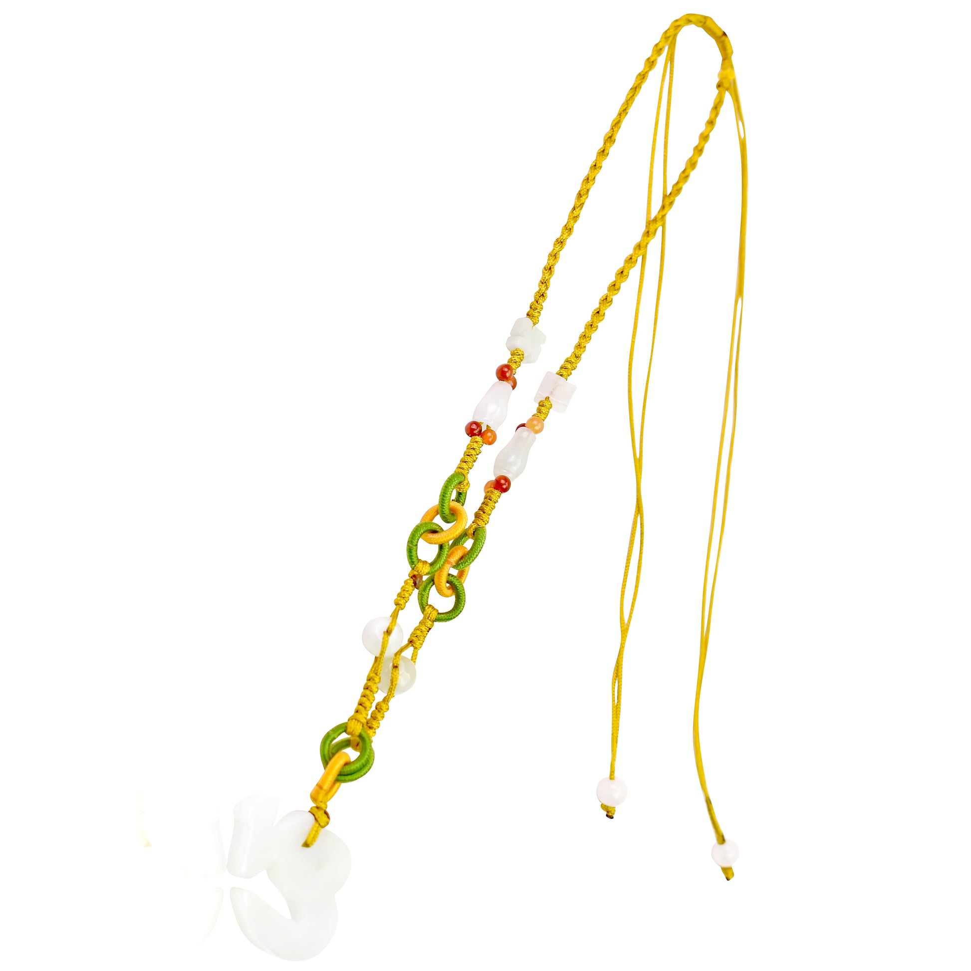 Feel the Love and Passion with a Capricorn Handmade Jade Pendant made with Yellow Cord