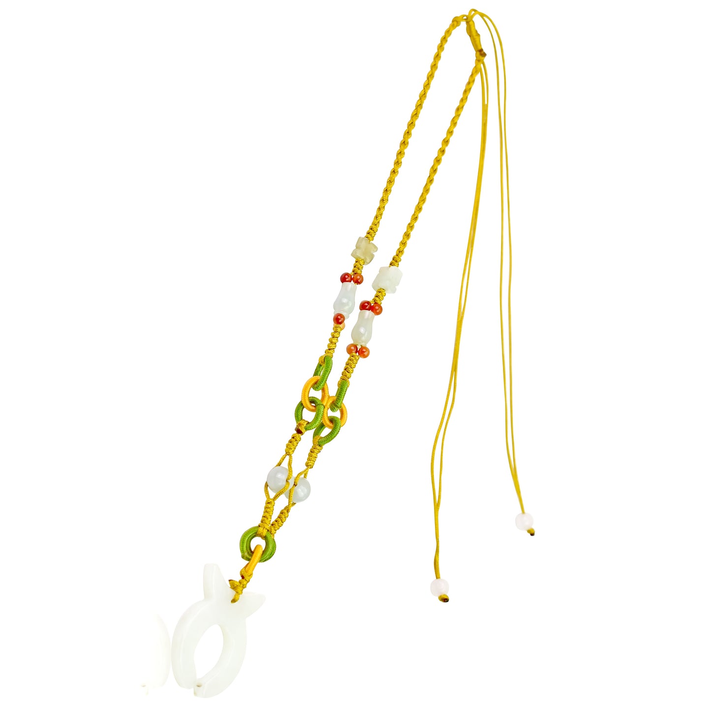 Stand Out with the Taurus Astrology Handmade Jade Necklace made with Yellow Cord