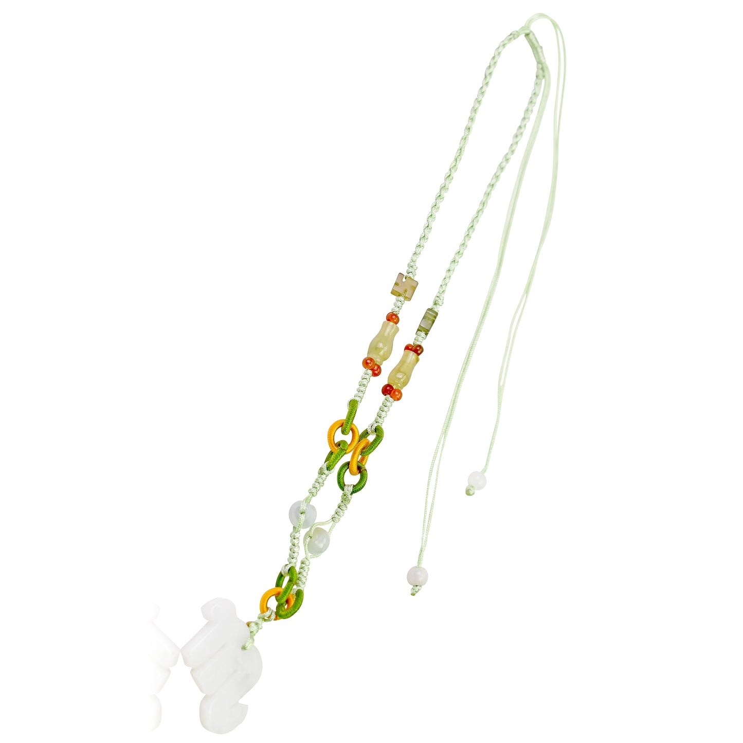 Add a Mystical Touch to Your Look with a Scorpio Jade Necklace made with Sea GreenCord