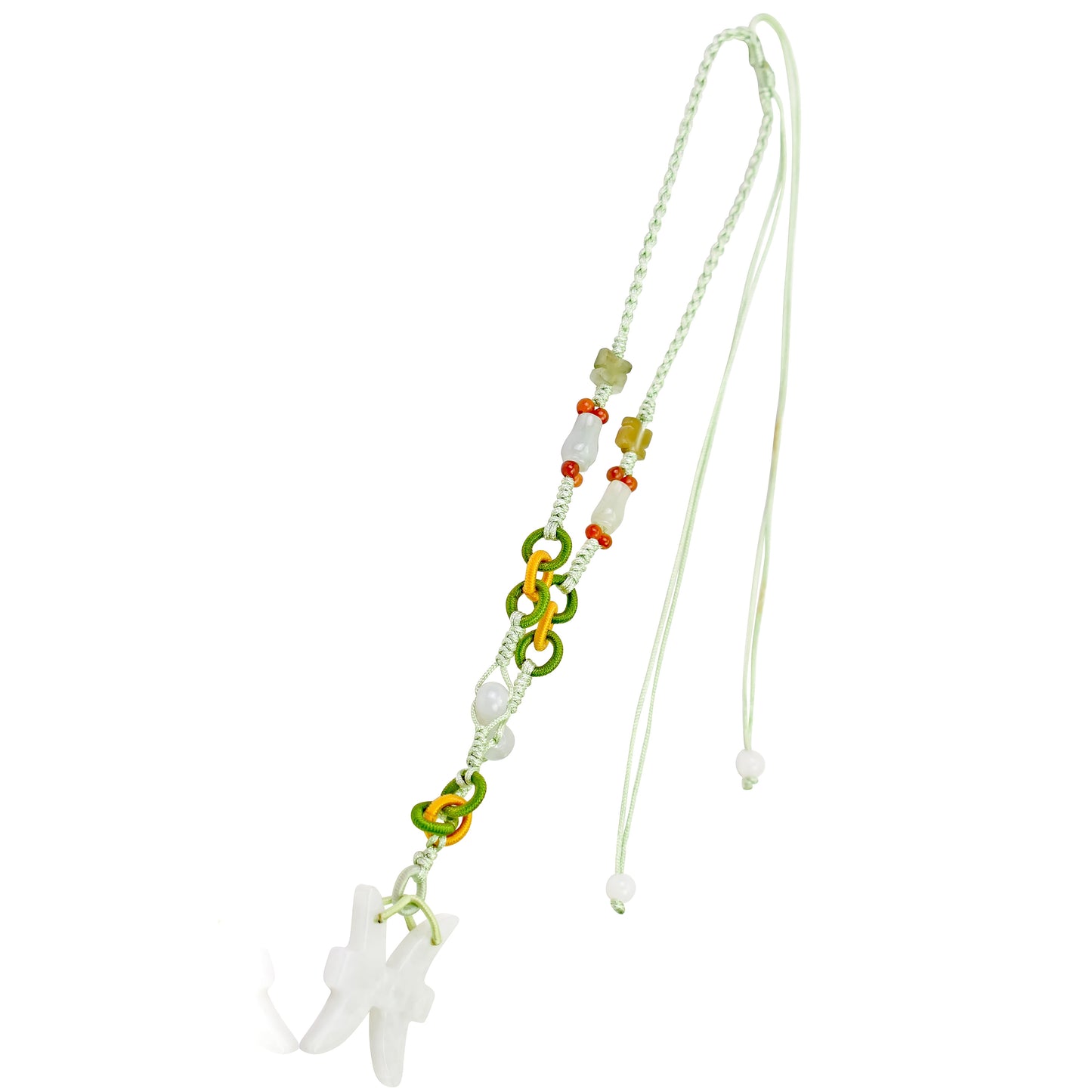 Shine with Your Pisces Pride with a Handmade Jade Necklace made with Sea Green Cord