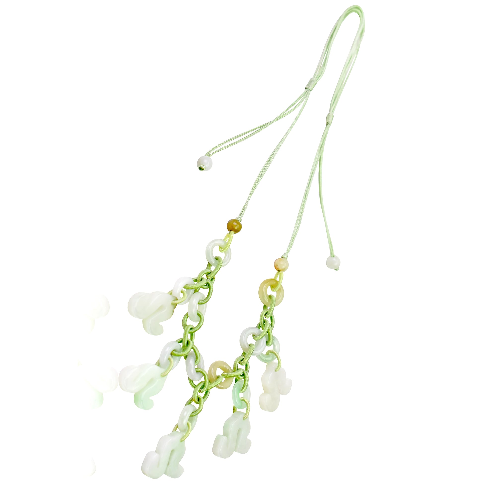 Stand Out with a Uniquely Crafted Leo Handmade Jade Necklace made with Sea Green Cord 