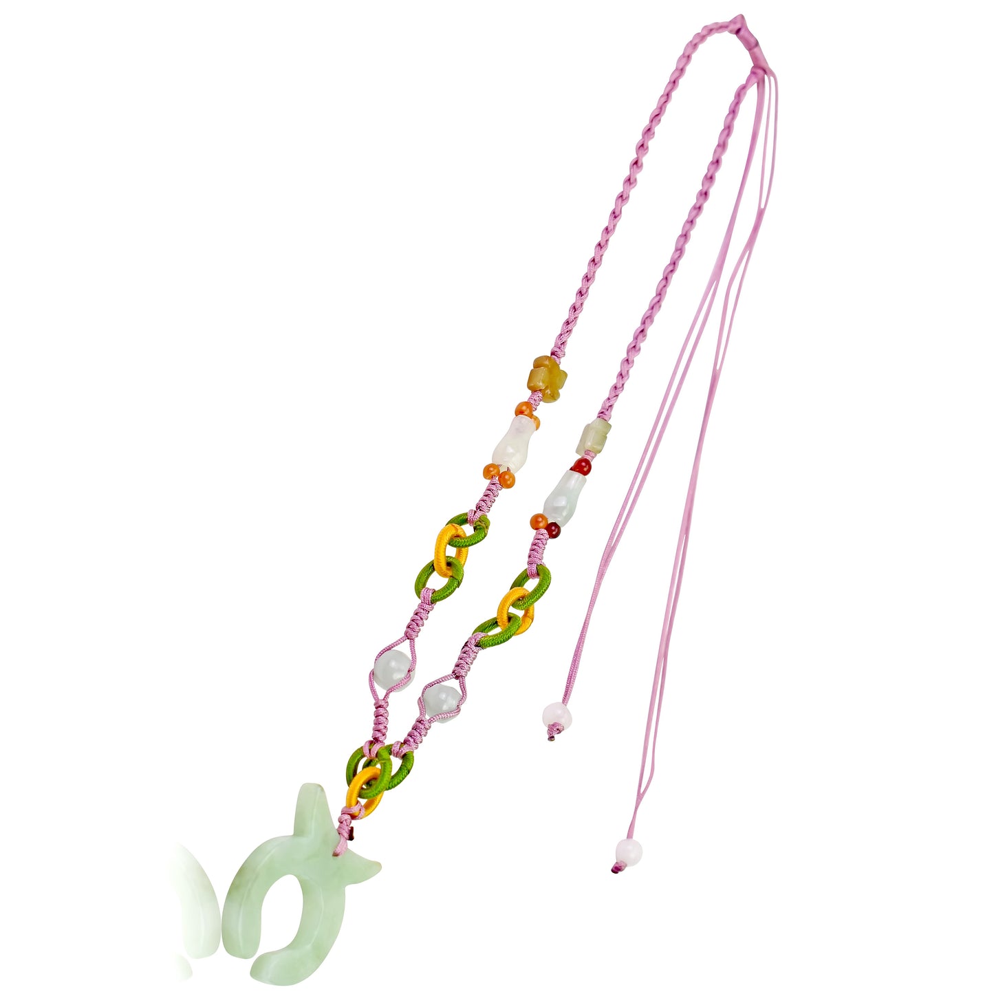 Stand Out with the Taurus Astrology Handmade Jade Necklace made with Lavender Cord