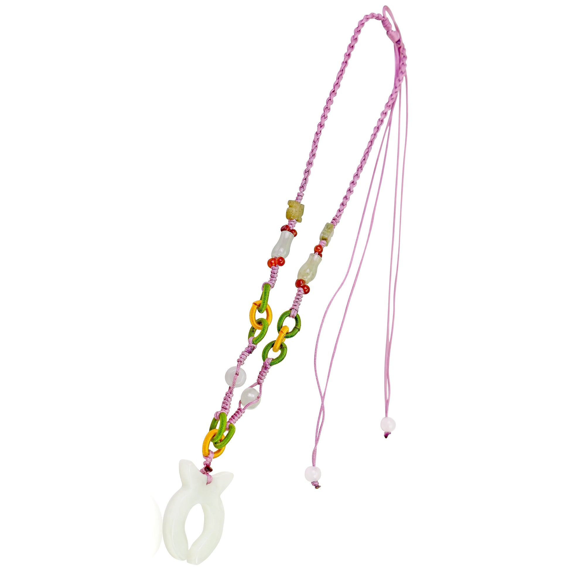 Stand Out with the Taurus Astrology Handmade Jade Necklace made with Lavender Cord