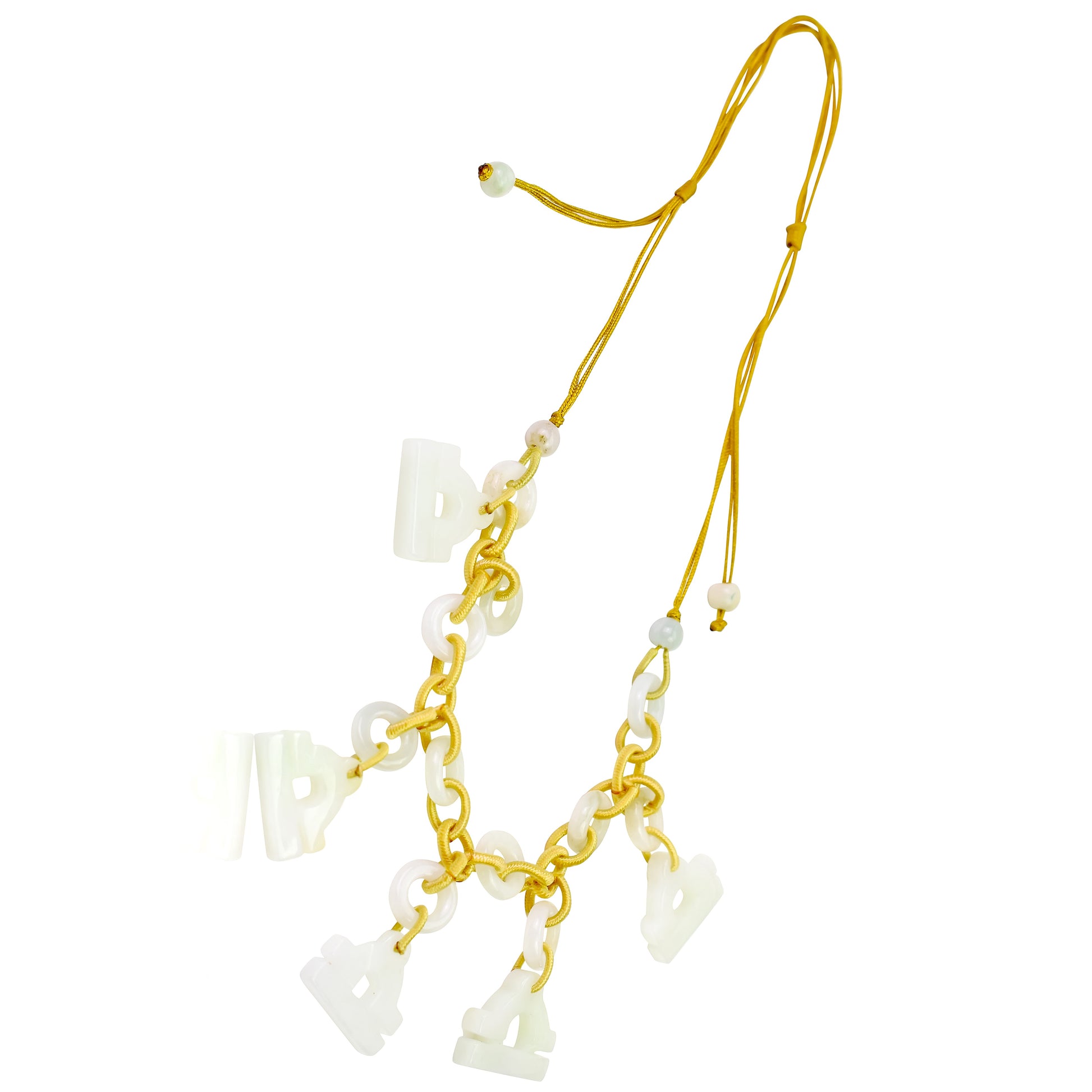 Discover Your Inner Strength with a Libra Jade Necklace made with Yellow Cord