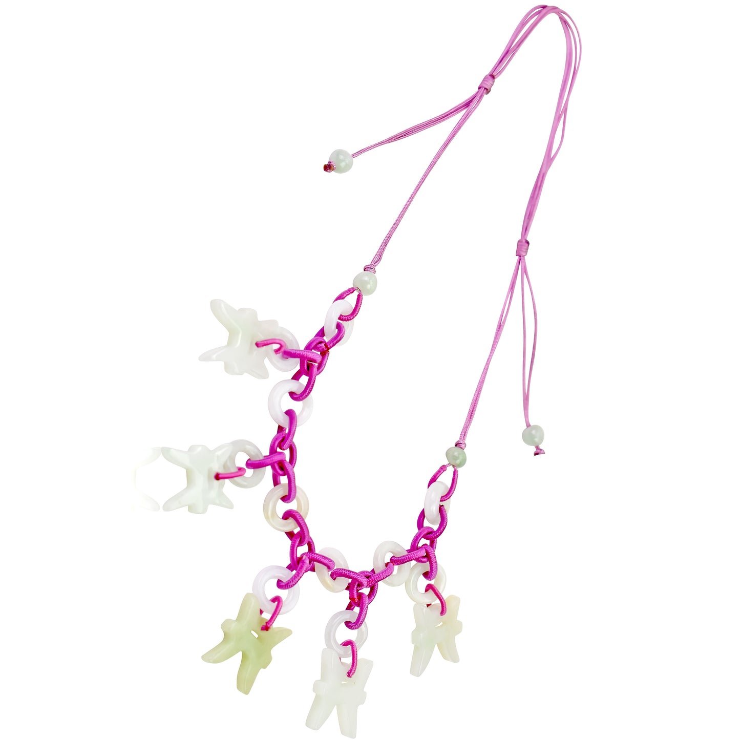 Look Mysterious and Alluring with Pisces Astrology Jade Necklace made with Lavender Cord