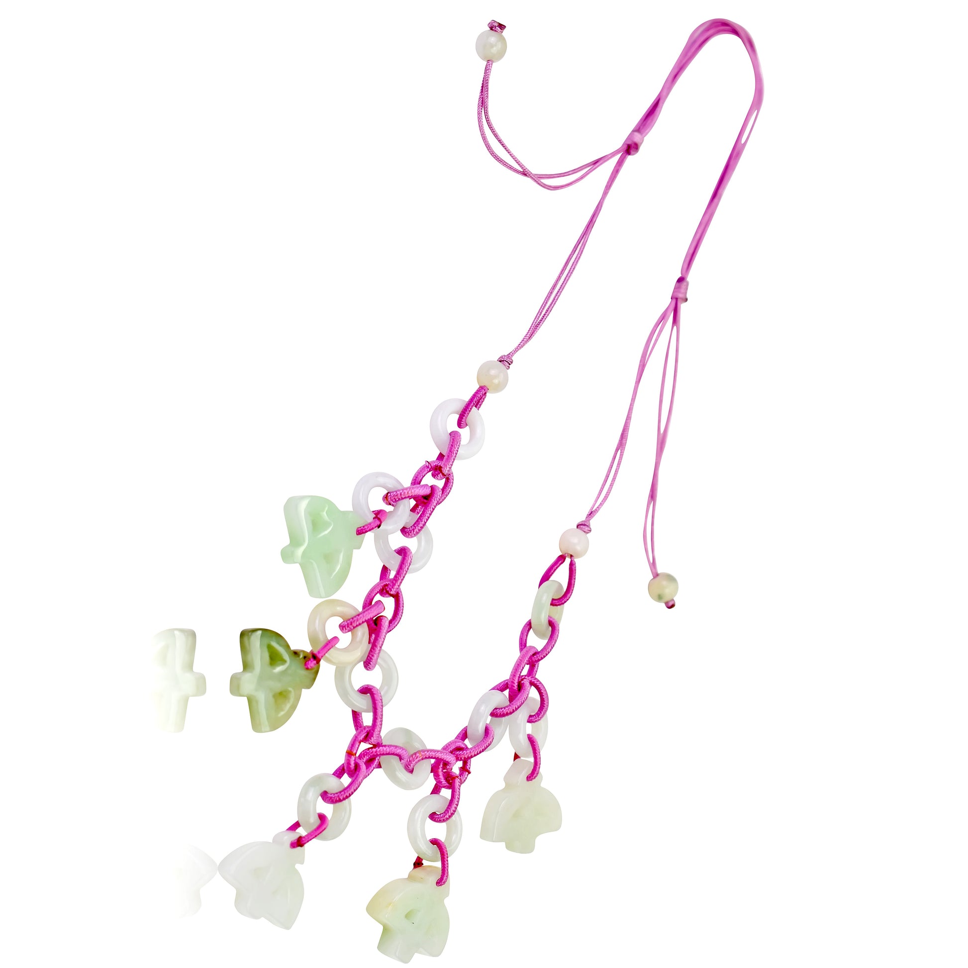 Stand Out with a Brave and Cheerful Jade Sagittarius Pendant made with Purple Cord