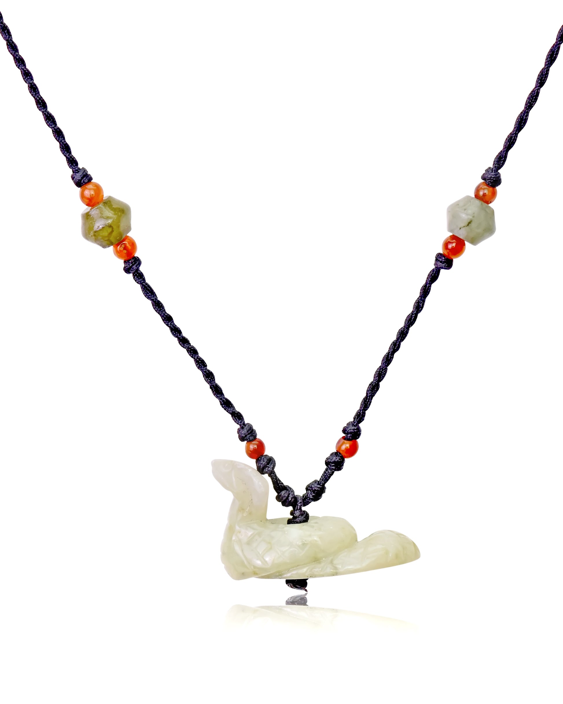 Embrace your Inner Wisdom with Snake Zodiac Handmade Jade Necklace