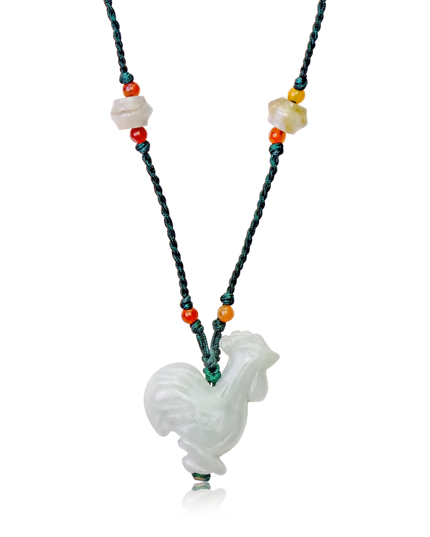 Accessorize with a Handmade Jade Rooster Pendant Necklace