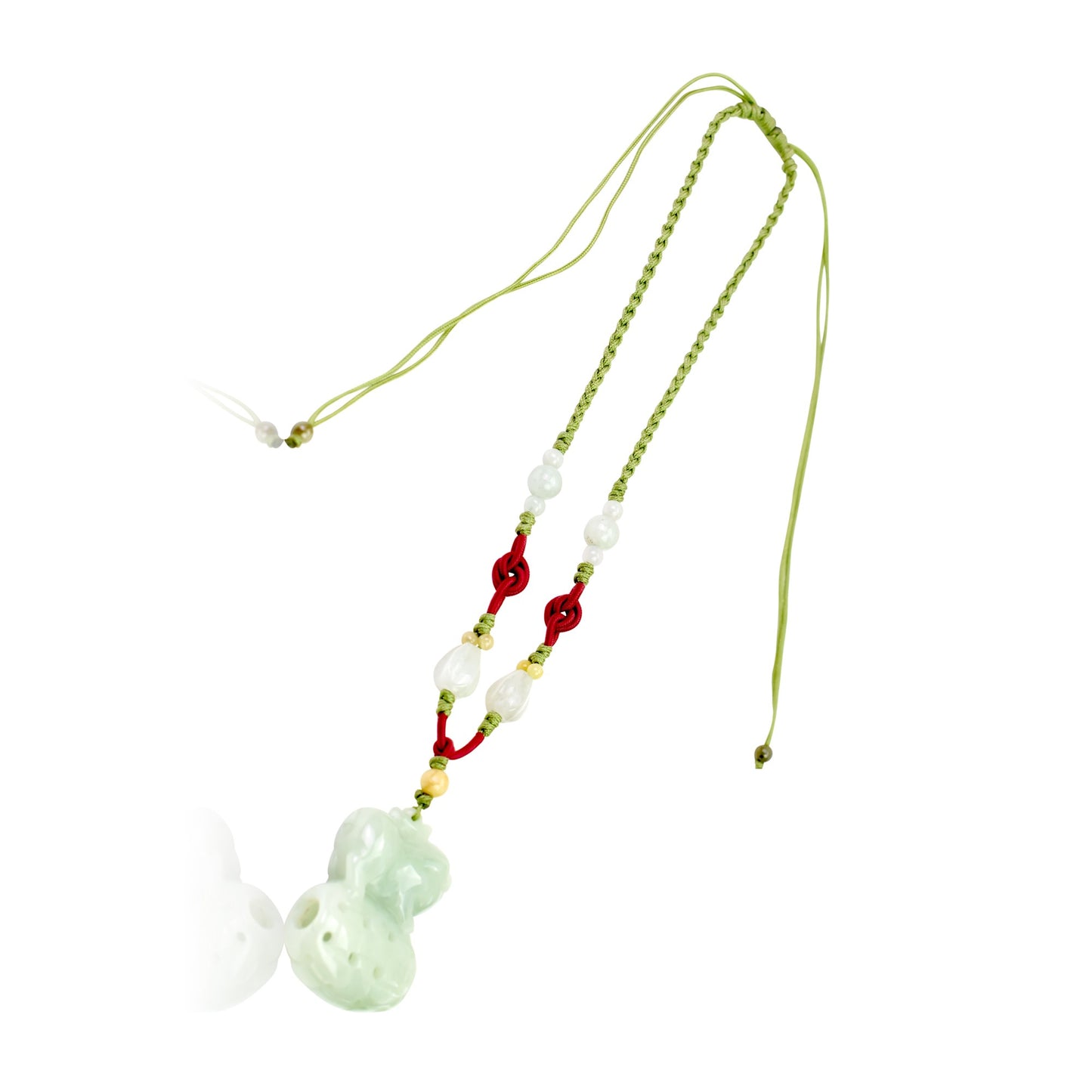 Attract Luck and Wealth with the Boar Chinese Zodiac Handmade Jade Necklace made with Sea Green Cord