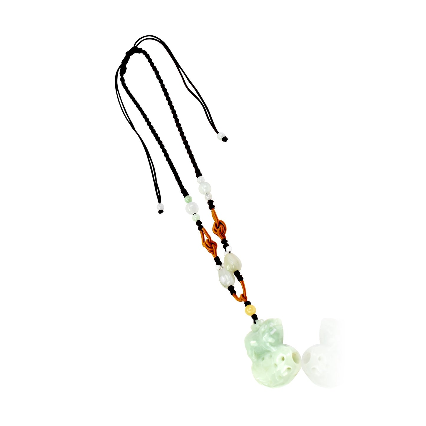 Attract Luck and Wealth with the Boar Chinese Zodiac Handmade Jade Necklace made with Black Cord