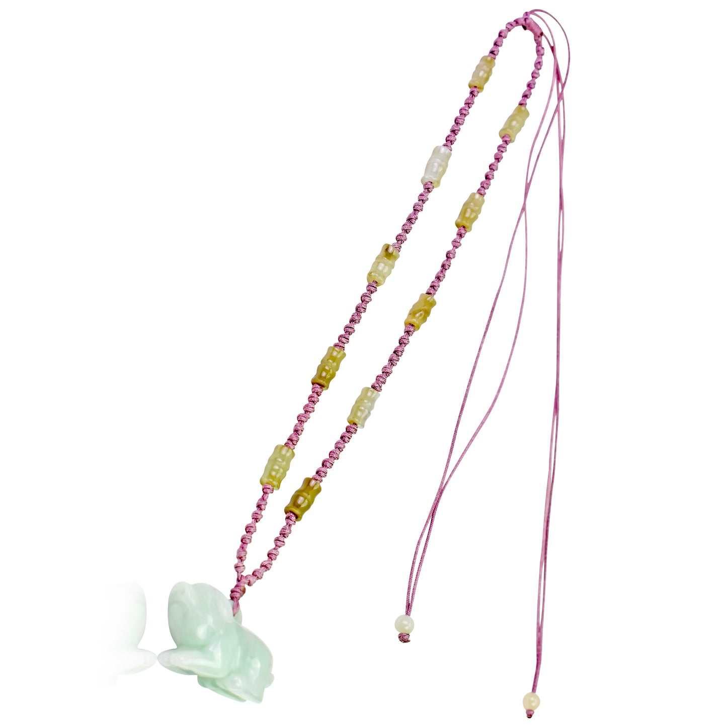 Add a Touch of Elegance with Boar Chinese Zodiac Jade Necklace made with Lavender Cord