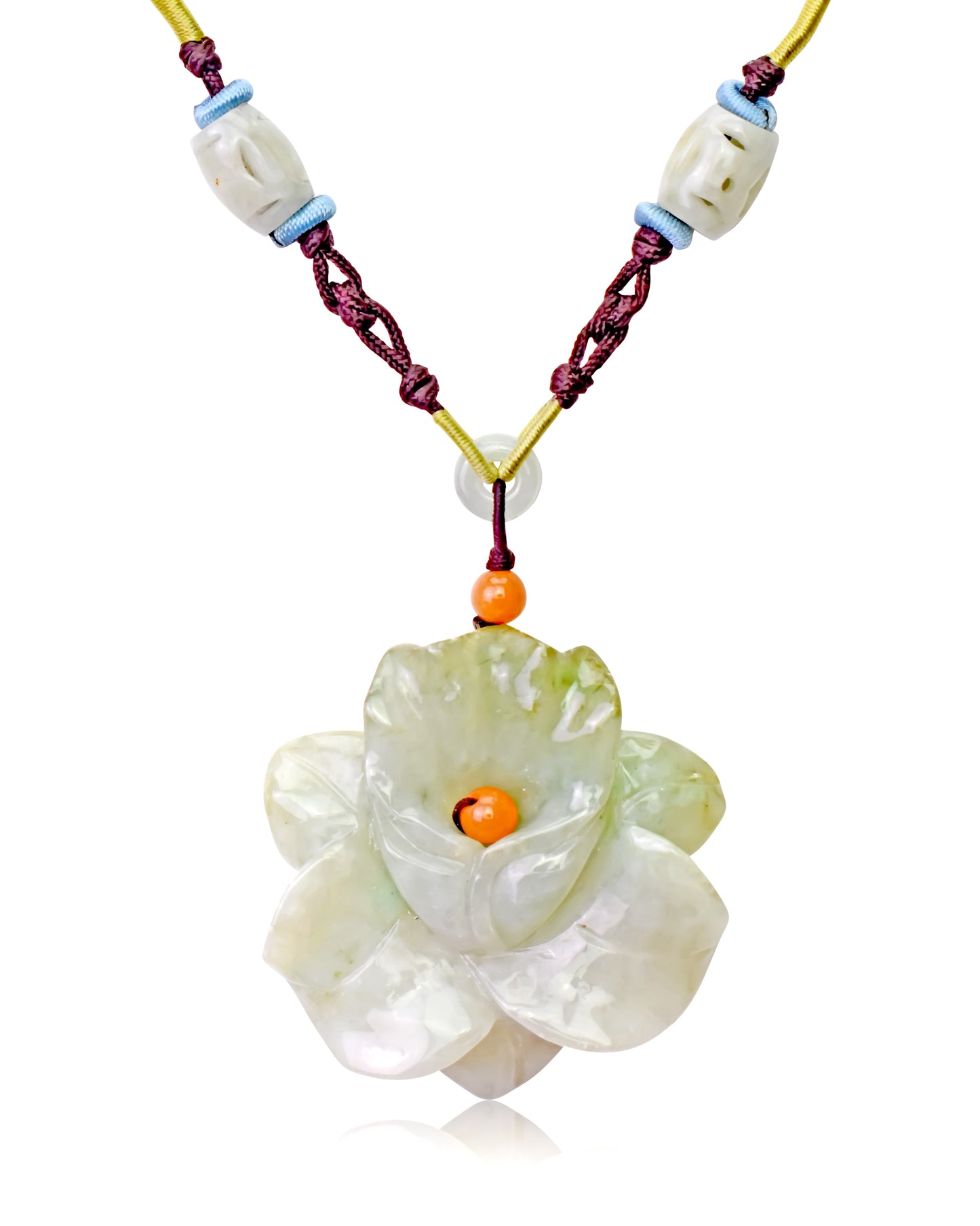 Stand Out with Elegant & Oversized Orchid Jade Pendant