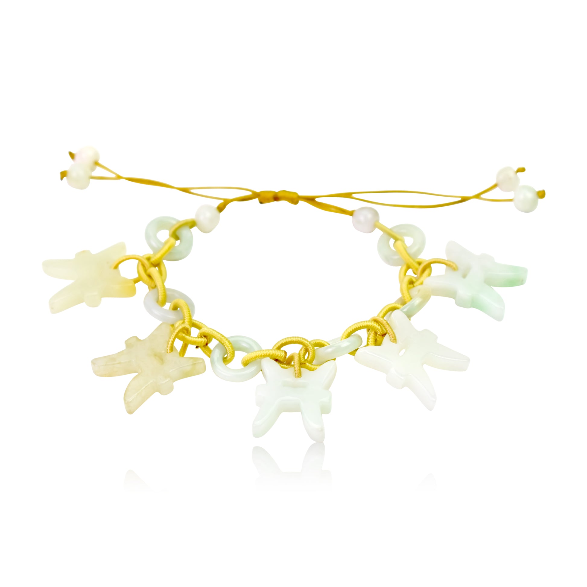 Discover the Magic of the Pisces with Our Adjustable Charm Bracelet made with Yellow Cord
