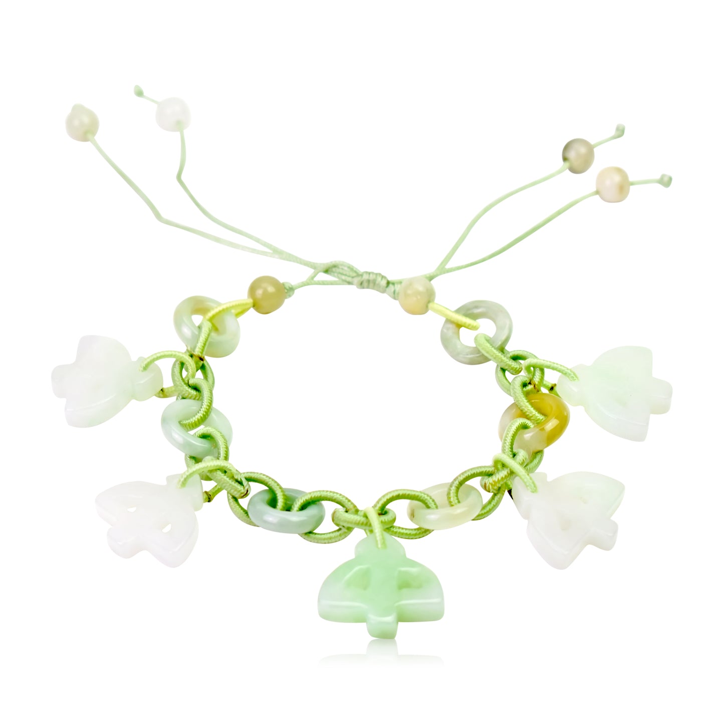 Celebrate your Zodiac Sign with Sagittarius Astrology Jade Bracelet made with Sea Green Cord