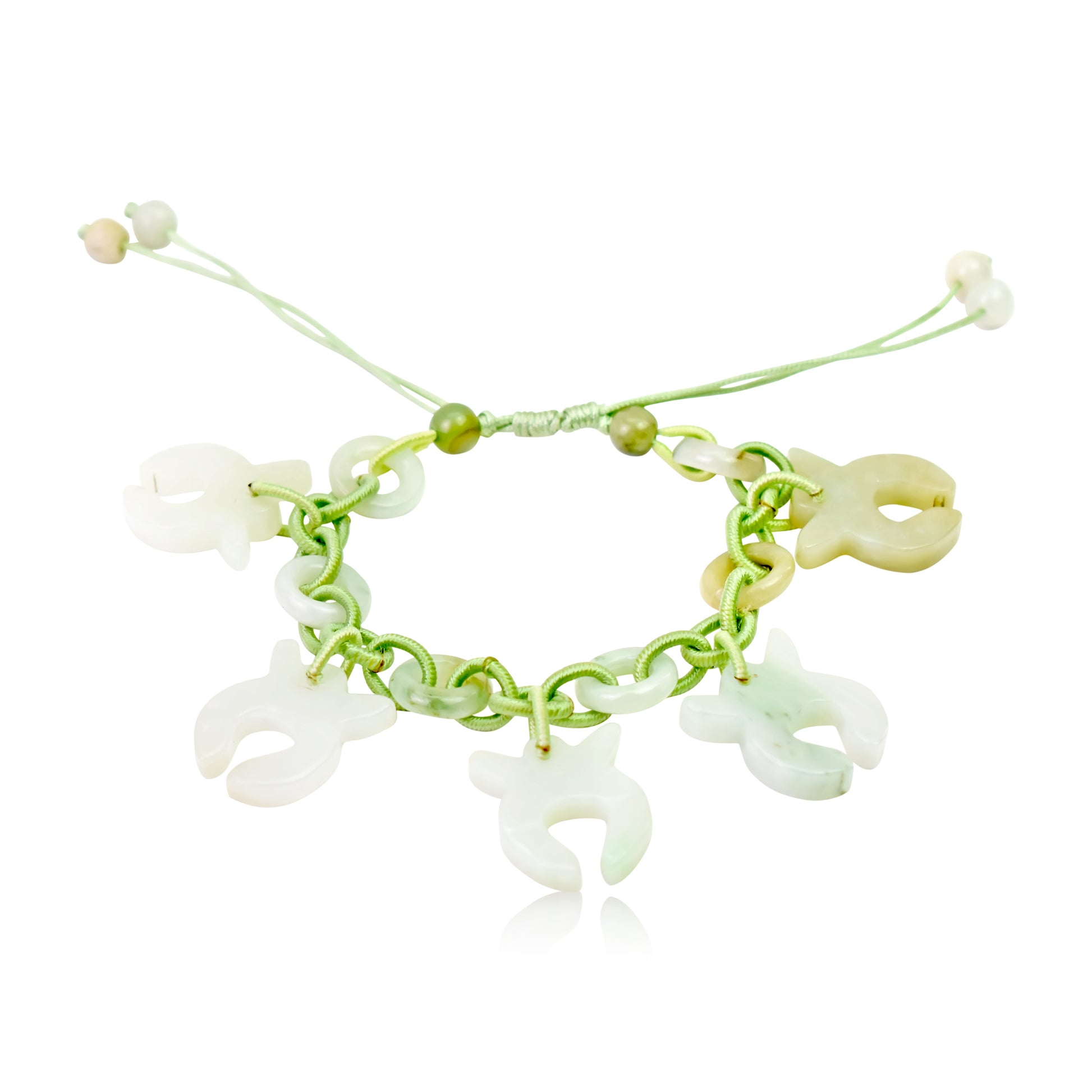 Be Stable and Reliable with a Taurus Astrology Jade Bracelet made with Sea Green Cord