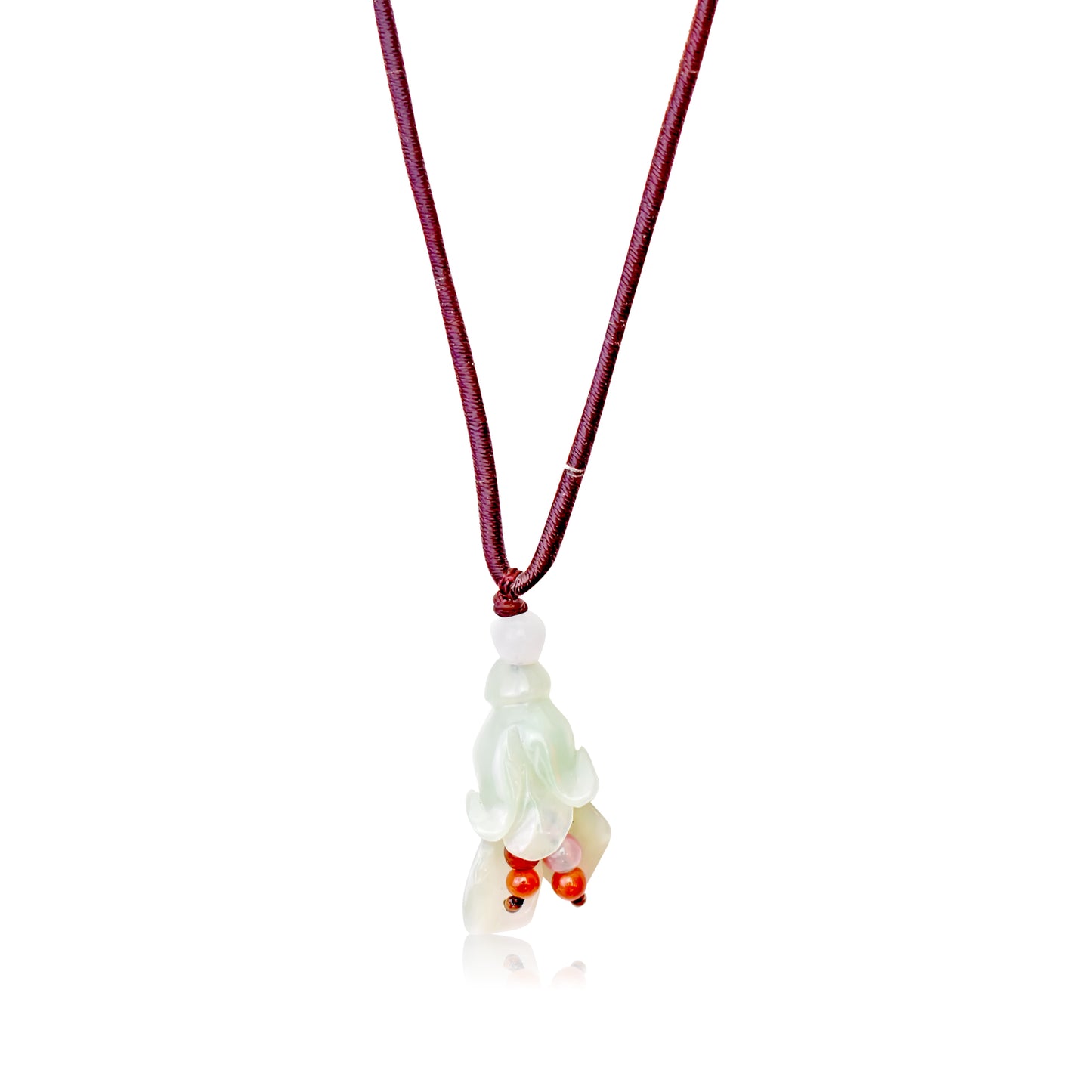 Simple but Perfect Bellflower Handmade Jade Necklace
