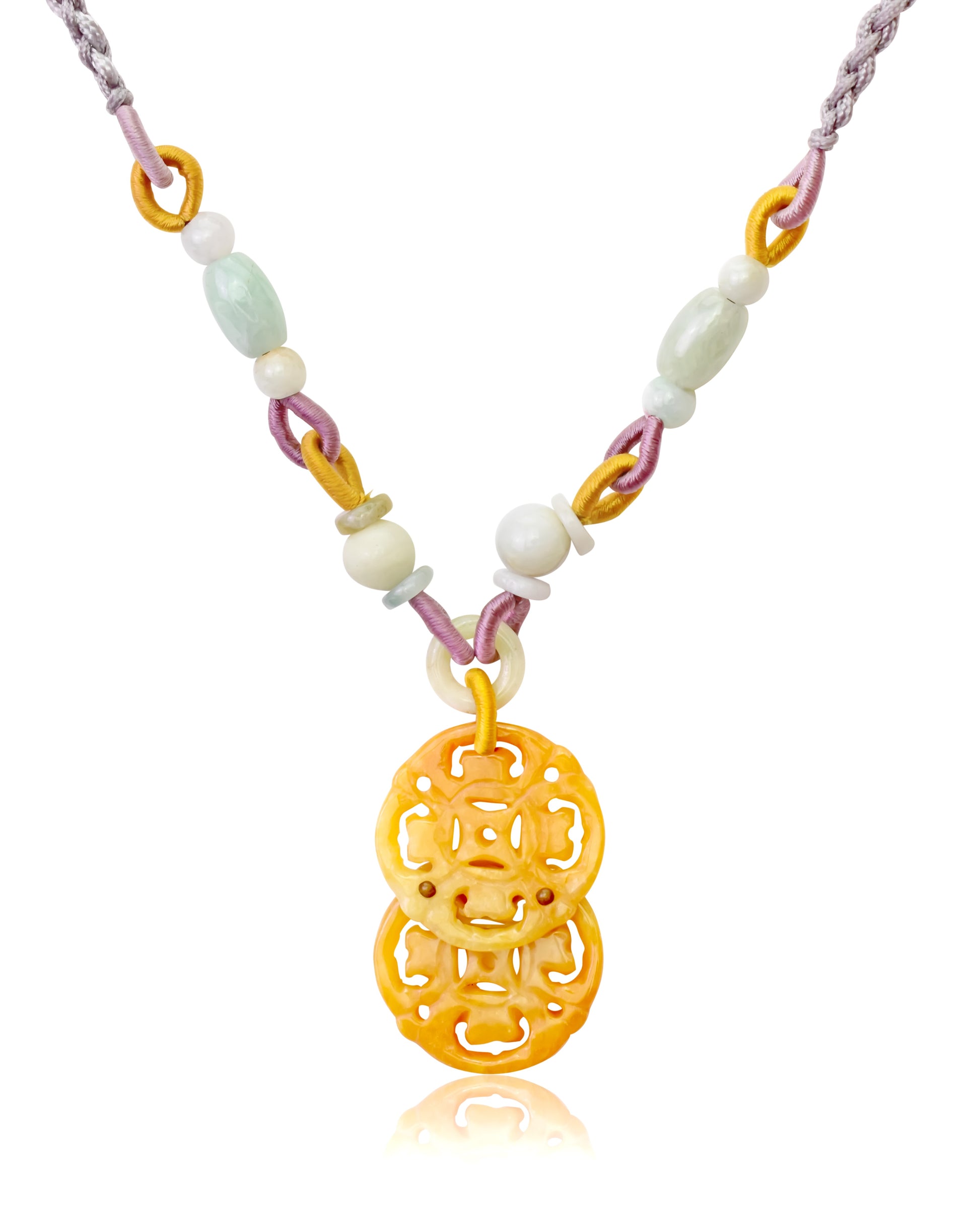 Get Rich Quick with Dynasty Double Gold Coin Jade Necklace