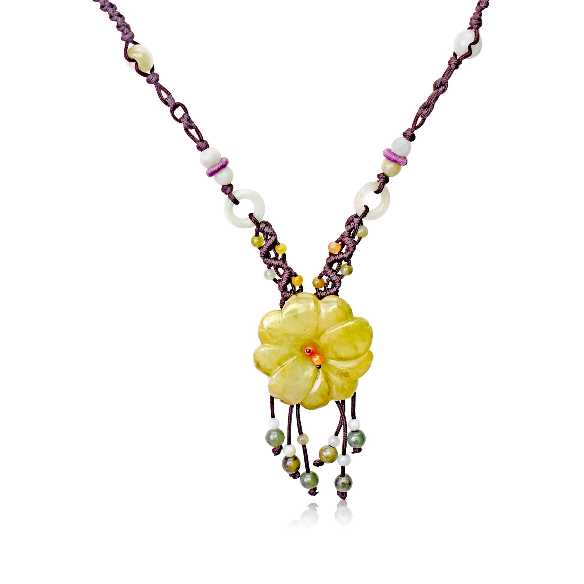 Strength & Beauty Reunited: Cherry Blossom Jade Necklace