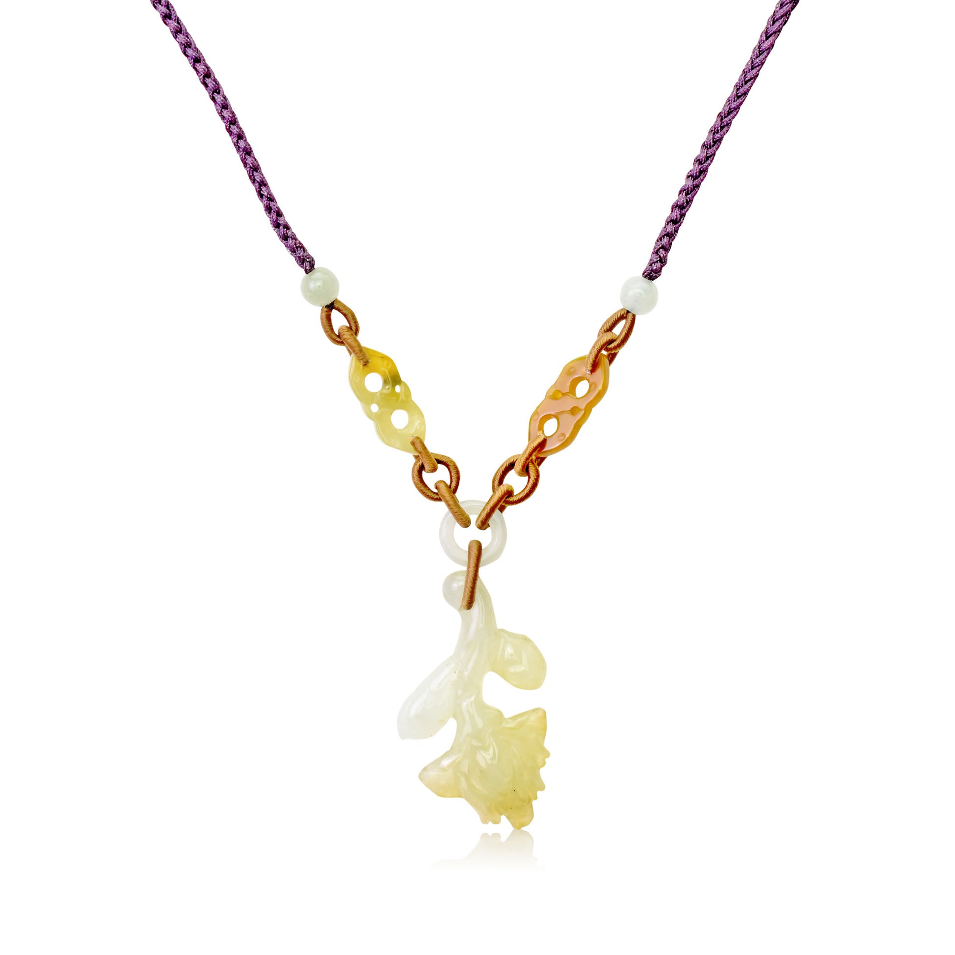 Show Your Strength and Resilience with a Protea Flower Necklace made with Lavender Cord