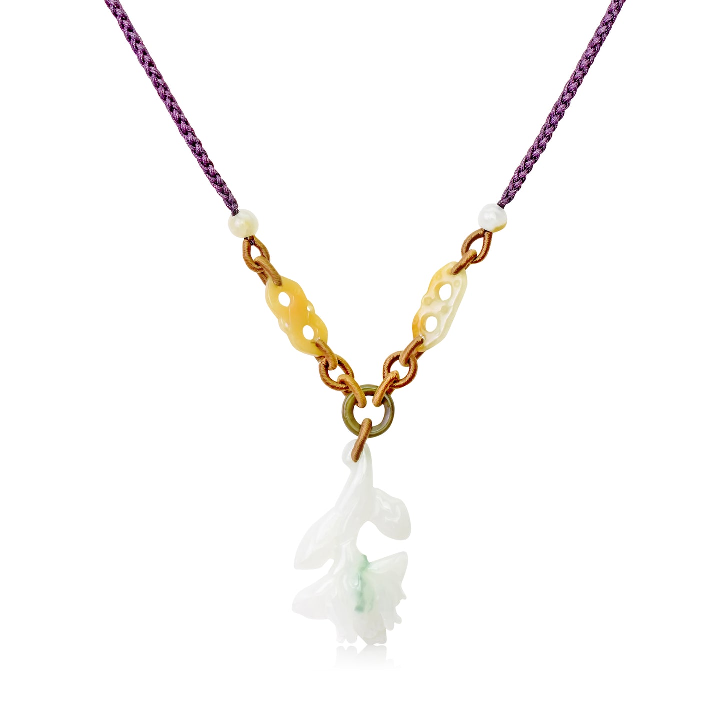 Show Your Strength and Resilience with a Protea Flower Necklace made with Lavender Cord
