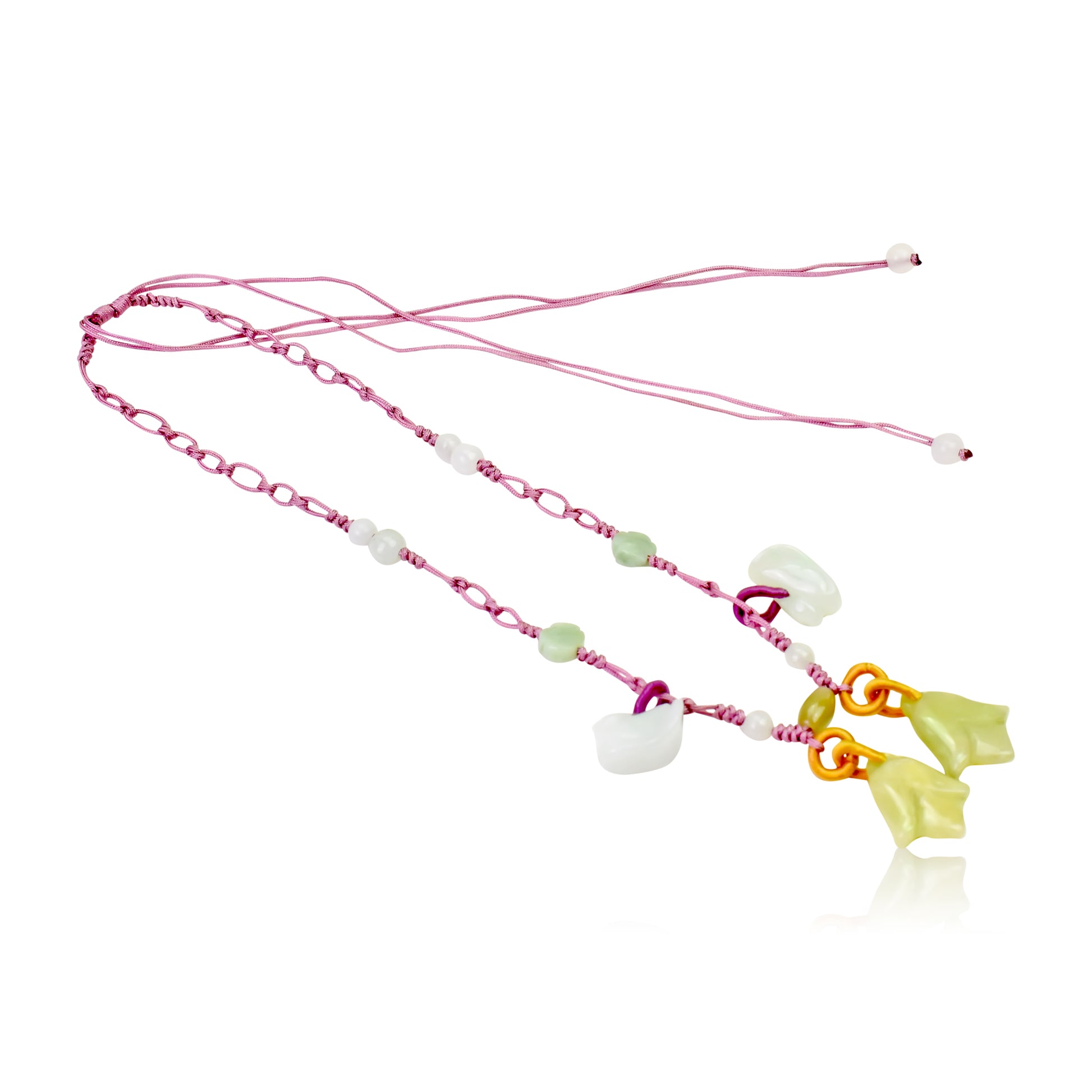 Embrace the Power of Nature with Lovely Doves and Bellflower Necklace made with Lavender Cord