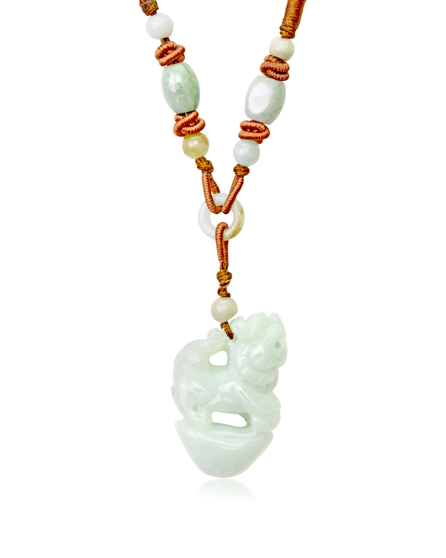 Get the Perfect Gift: Traditional Feng Shui Artistry Lion Jade Necklace