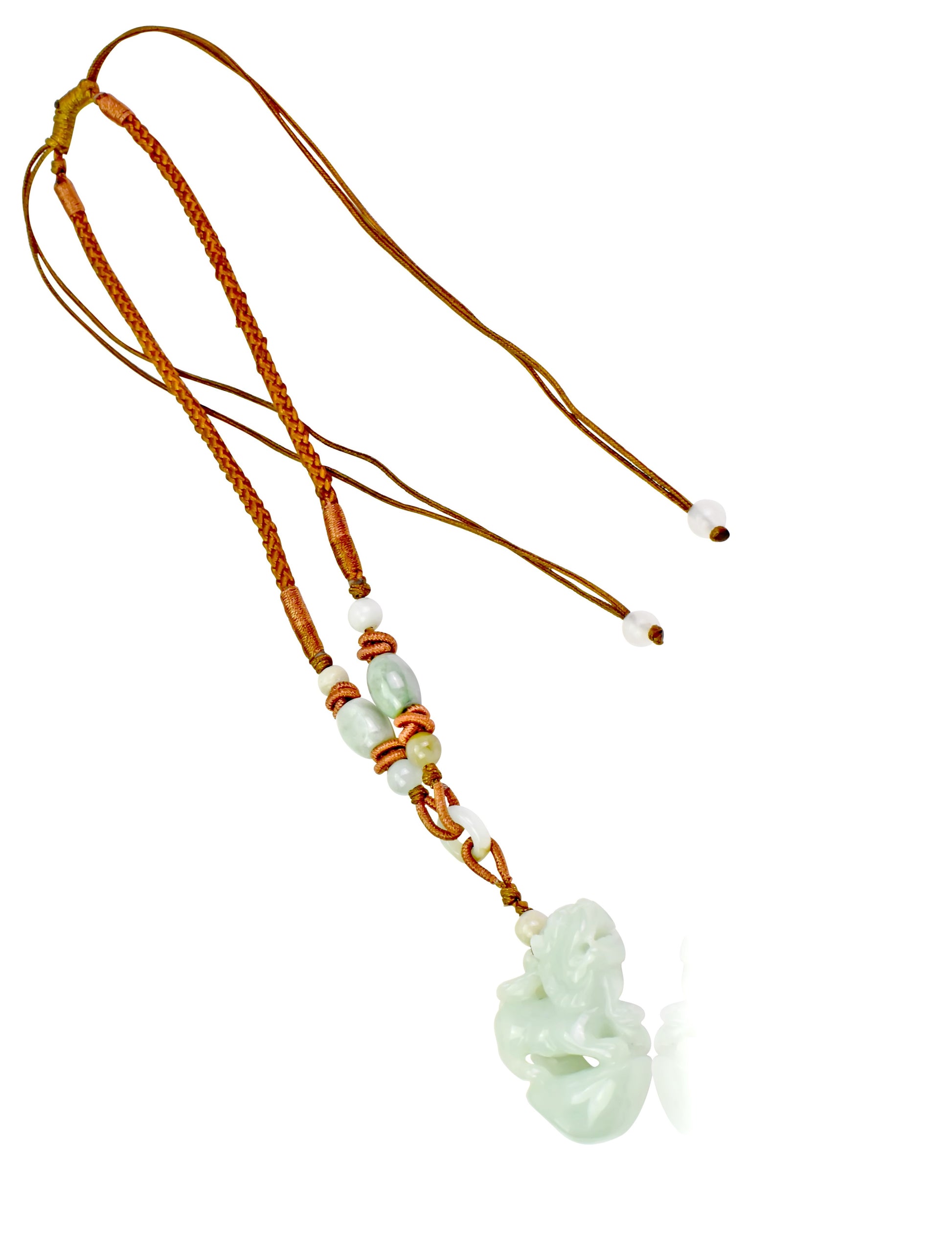 Get the Perfect Gift: Traditional Feng Shui Artistry Lion Jade Necklace