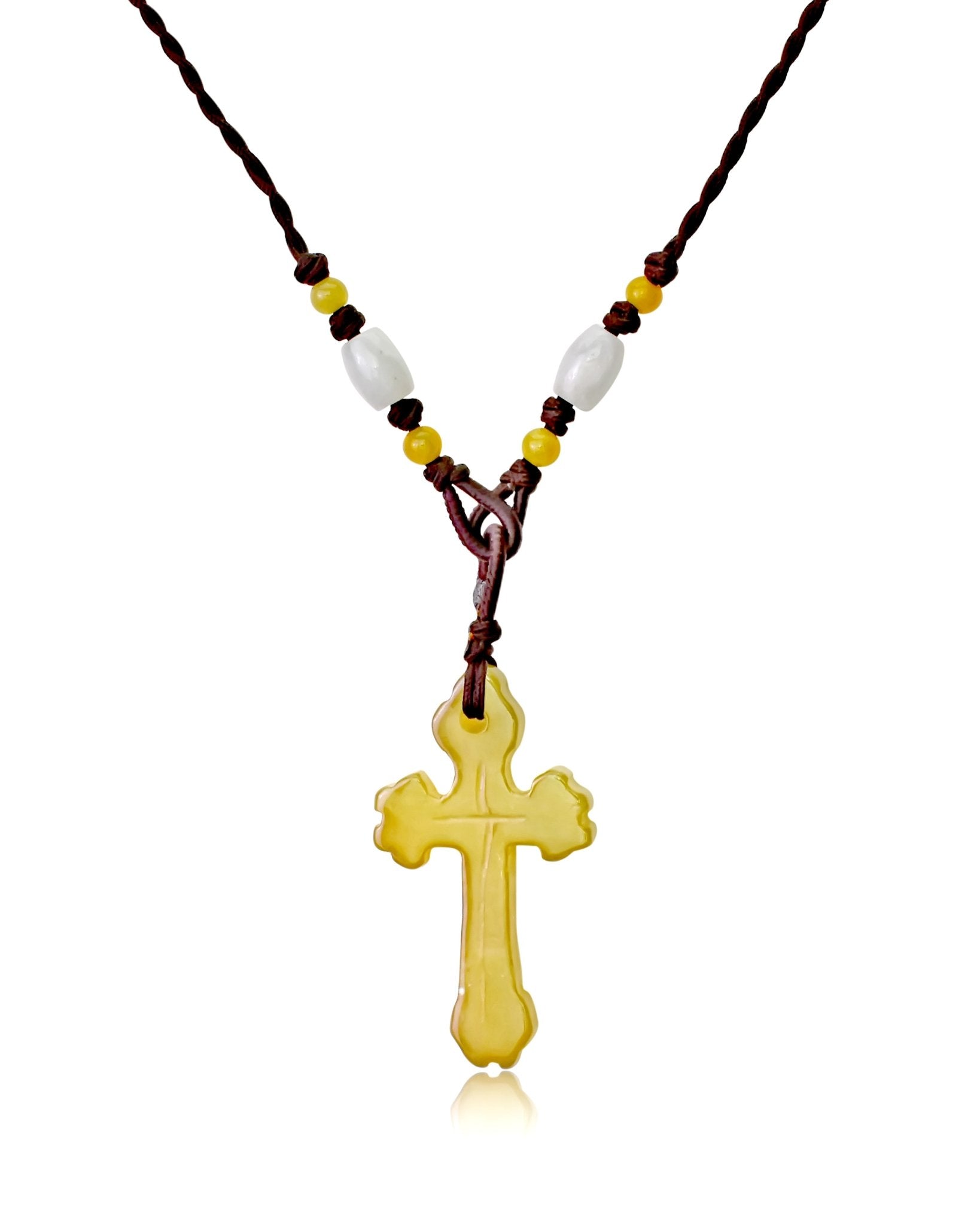 Dainty Cross Necklace for Everyday Inspiration Handmade Necklace Jade Jewelry