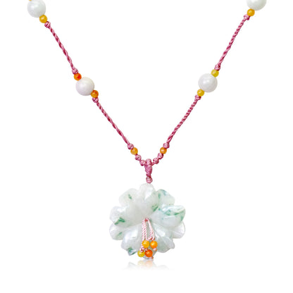 Delicate Anemone Flower a Jade Necklace a Symbolic Mother’s Day Gift for Women Who Cherish Meaning