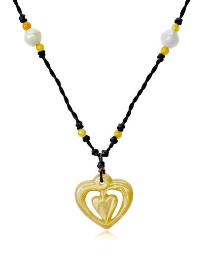 Double Heart Necklace for Women Heart Pendant for Valentine’s Day Gift 