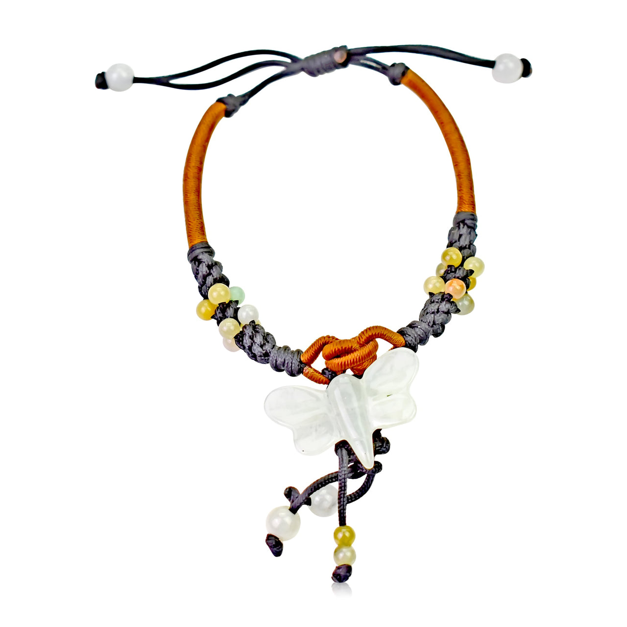 Dragonfly Bracelet with Jade Unique Jewelry for Friends on Valentine’s Day or Holidays