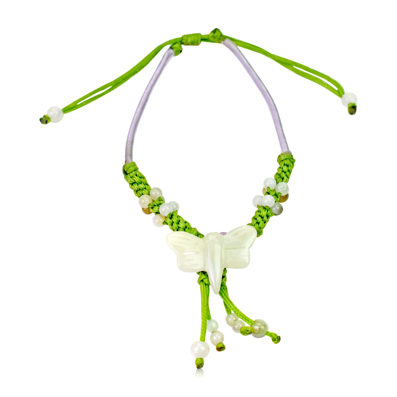 Dragonfly Charm Bracelet Valentine’s Day Gift Handcrafted Treasure Symbolizes Change Jade Soothes the Heart the Dragonfly Lifts the Spirit