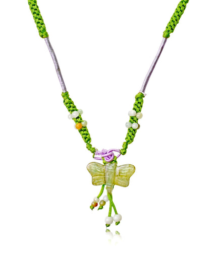 Dragonfly Pendant Necklace Valentine’s Day jade’s energy heals the dragonfly uplifts