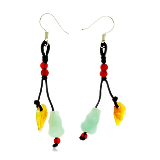 Get Noticed with These Beautiful Fairy Vase and Leaf Jade Earrings