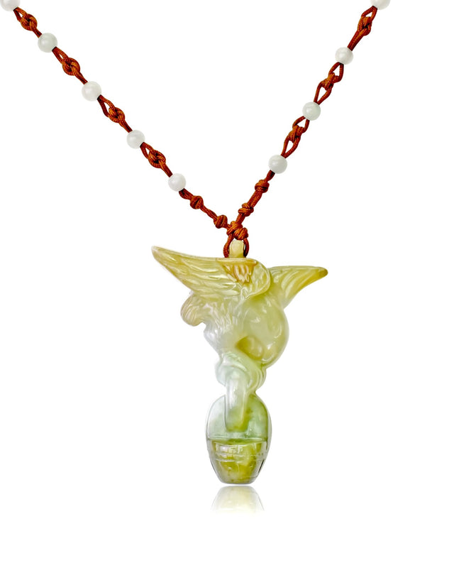Eagle Big Chain a Mens Jade Necklace Power Pendant, Best Gift for Father’s Day or Birthday