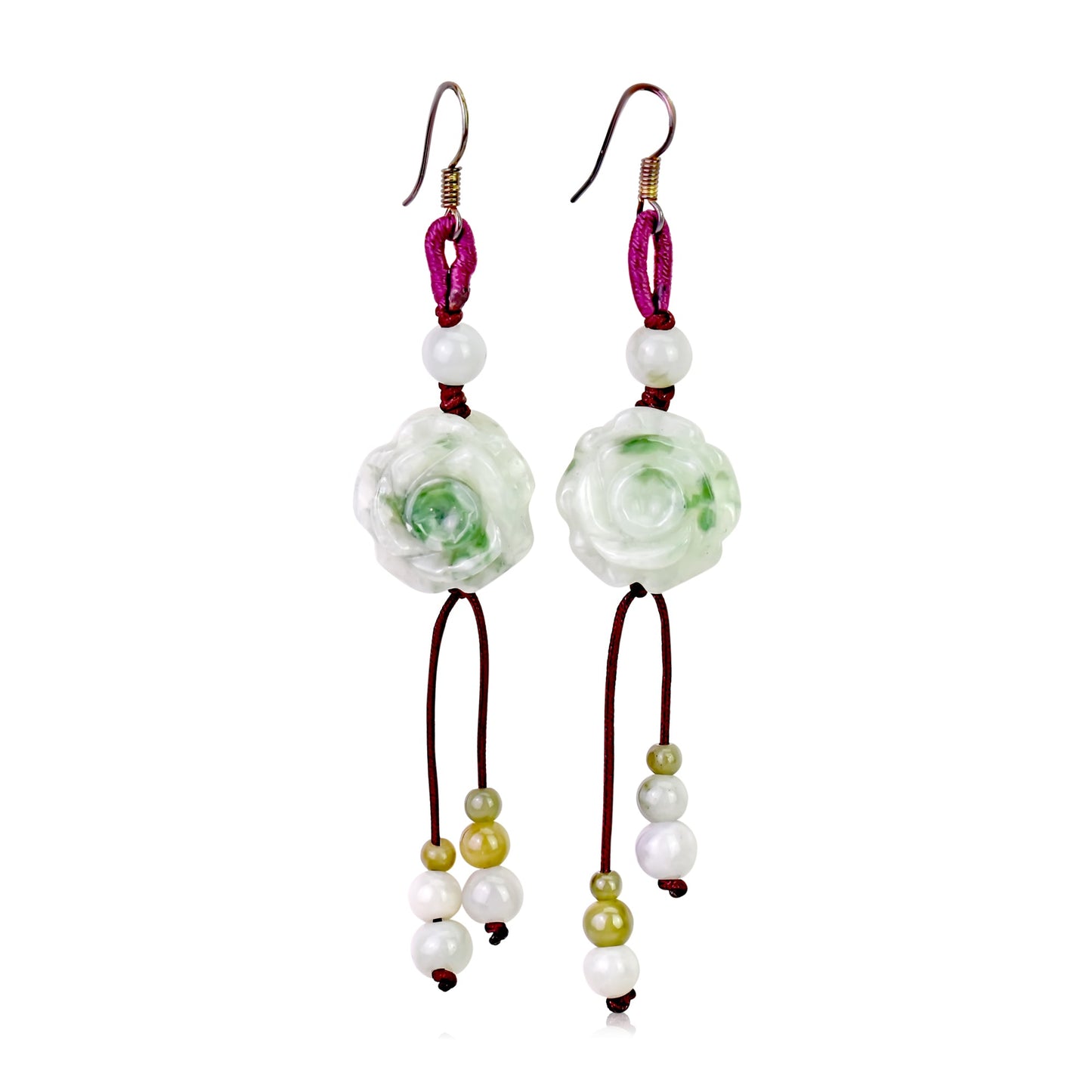 Earrings Roses Jade Earrings for a Romantic Anniversary Surprise