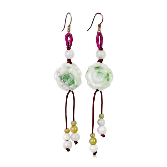 Earrings Roses Jade Earrings for a Romantic Anniversary Surprise