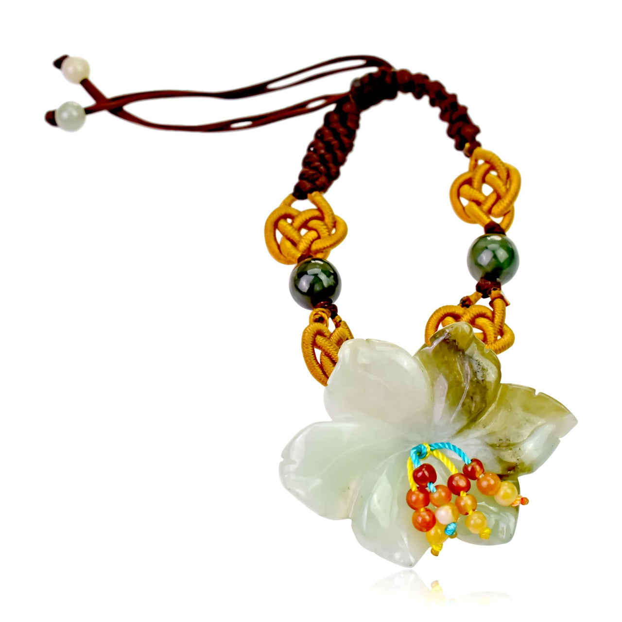 Elegant Women Flower Bracelet with Wild Petunia Jade Jewelry Gift for Birthdays or Holidays