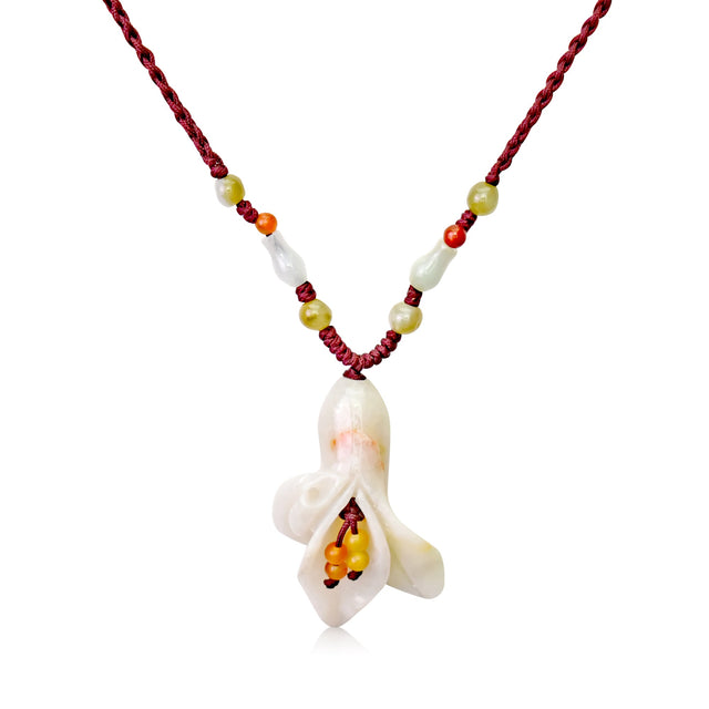 Elegant calla lily pendant a statement necklace floral for women celebrating beauty, protection, and friendship gifts