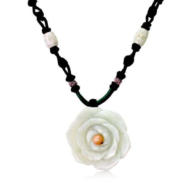 Elegant eternal rose with necklace to celebrate her forever