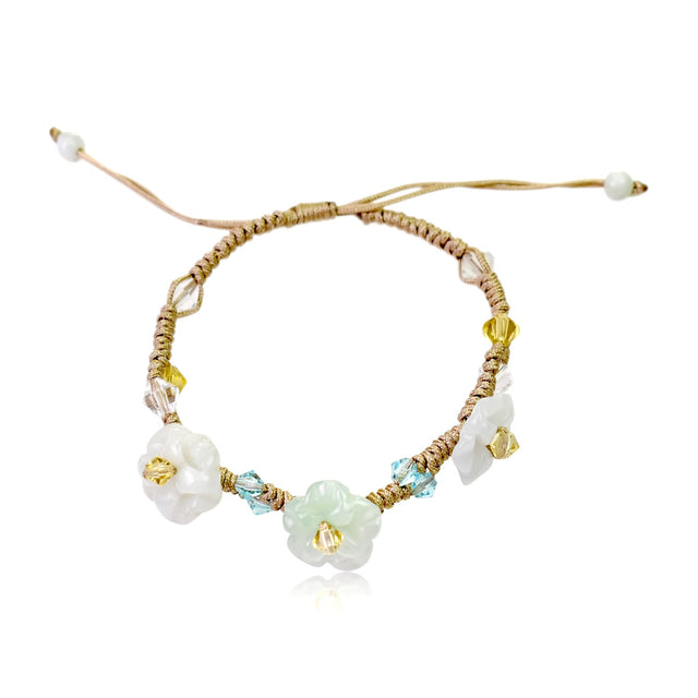 Elegant flower pimpernel a real flower bracelet for women seeking balance, strength, and beauty a meaningful birthday or Mother's Day gift