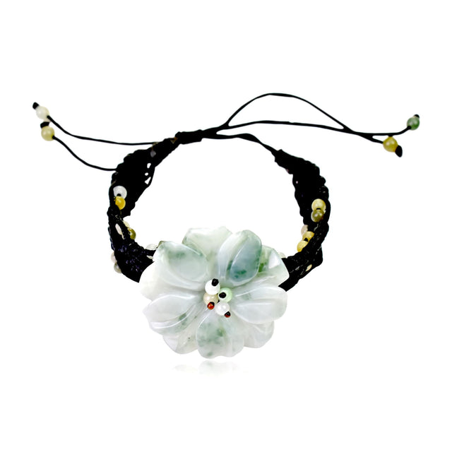 Elegant jade bracelet for women a inspired by green sea anemone and crafted for longevity and harmony a meaningful Valentine's Day gift