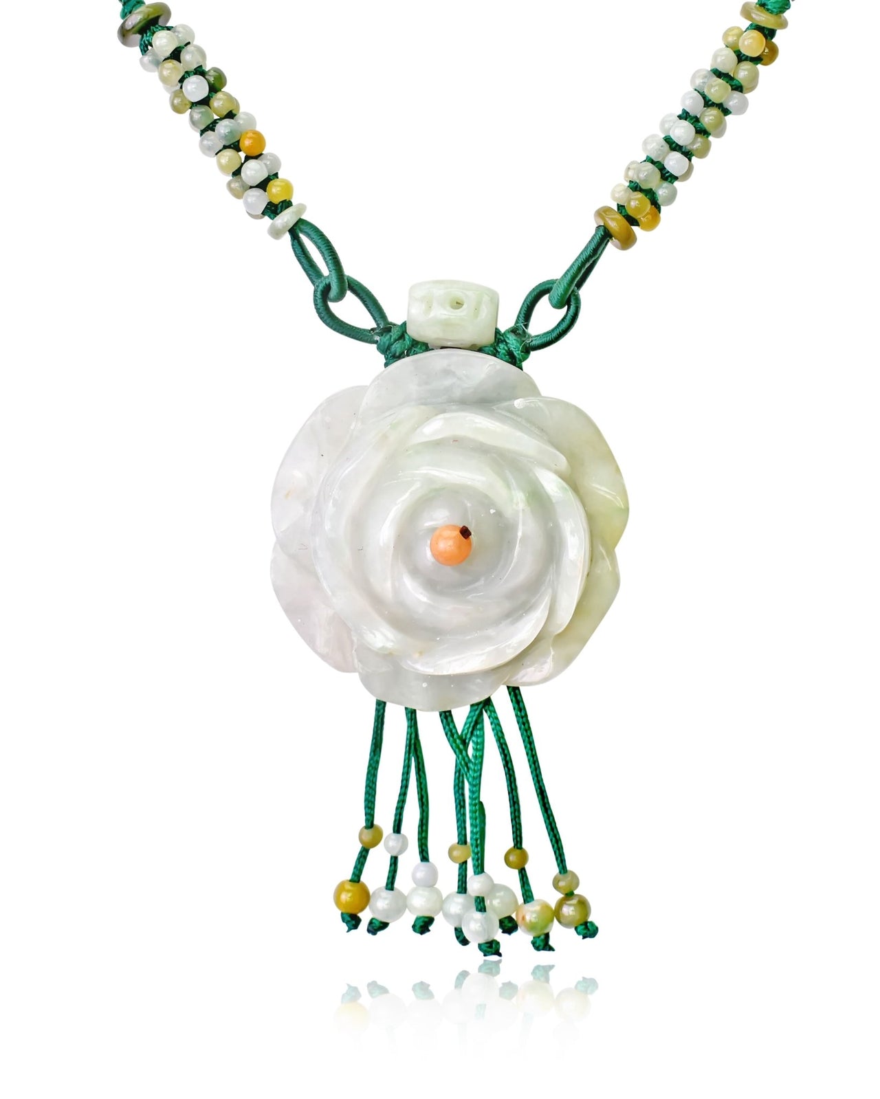 Elegant jade rose necklace for Mother’s Day love and appreciation