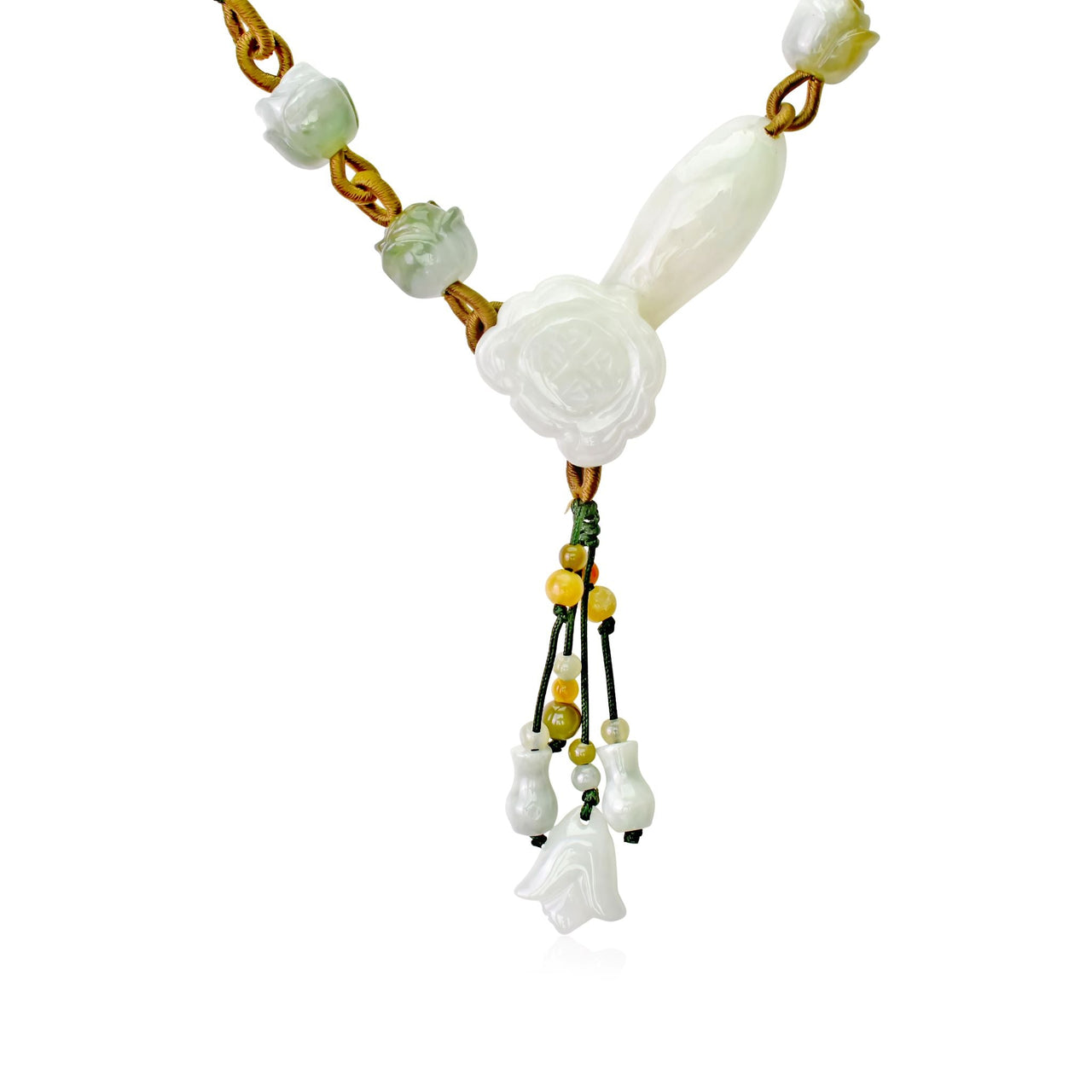 Elegant jade ruyi pendant for wisdom, prosperity, and good fortune