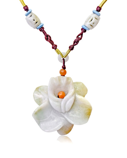Elegant orchid flower necklace for a meaningful birthday gift