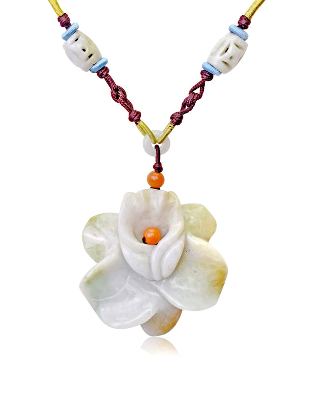 Elegant orchid flower necklace for a meaningful birthday gift