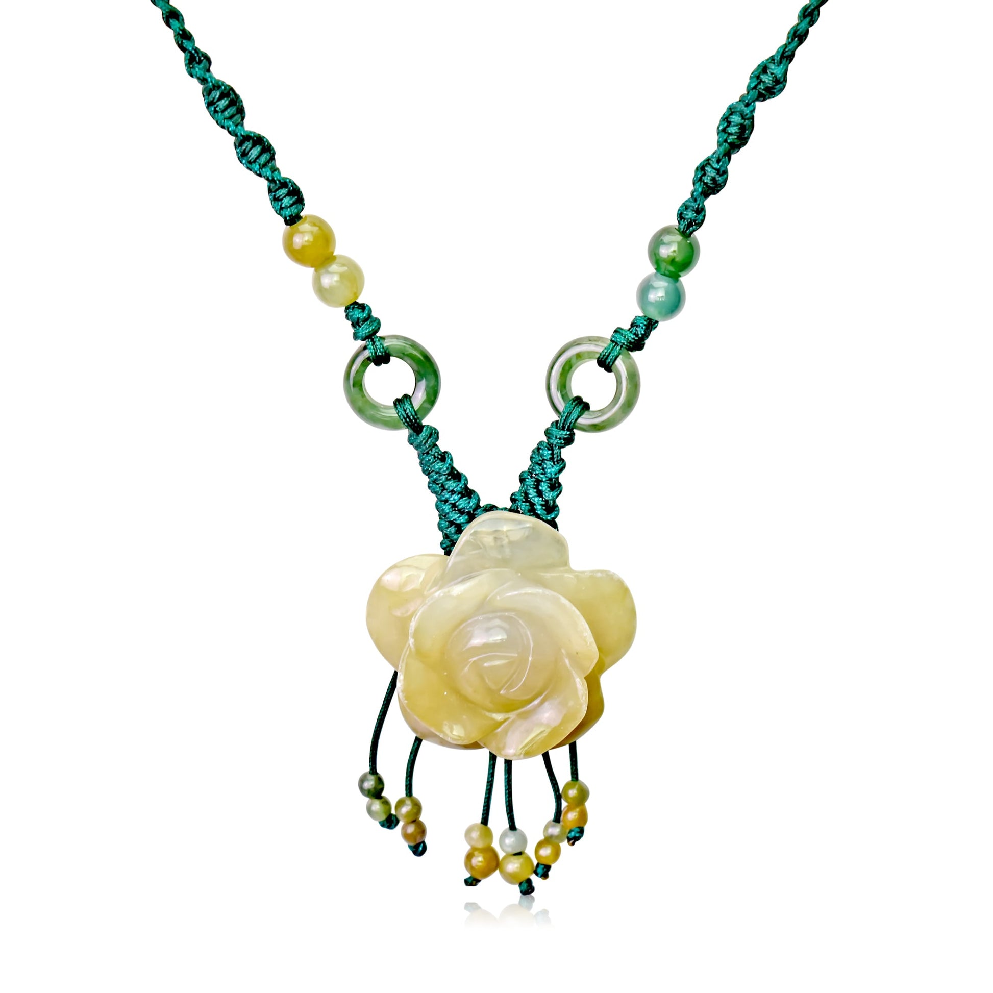 Elegant rose and pendant women's flower necklace that blooms with anniversary charm