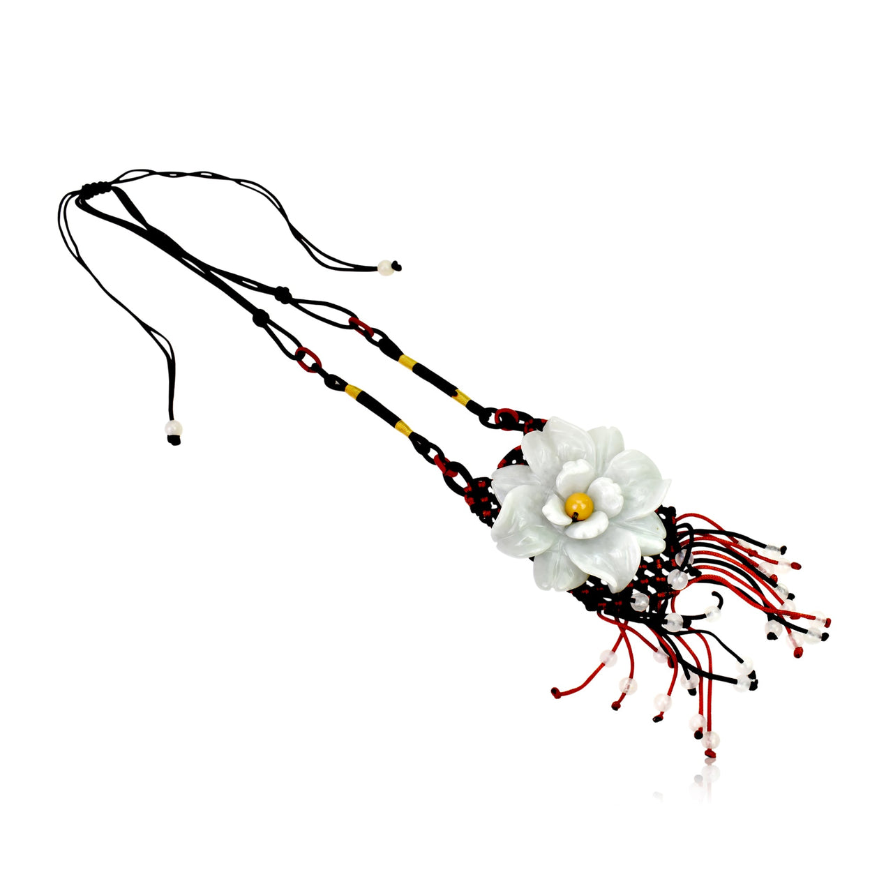 Eustoma flower jade necklace a vintage treasure birthday gift offering emotional strength and vibrant energy