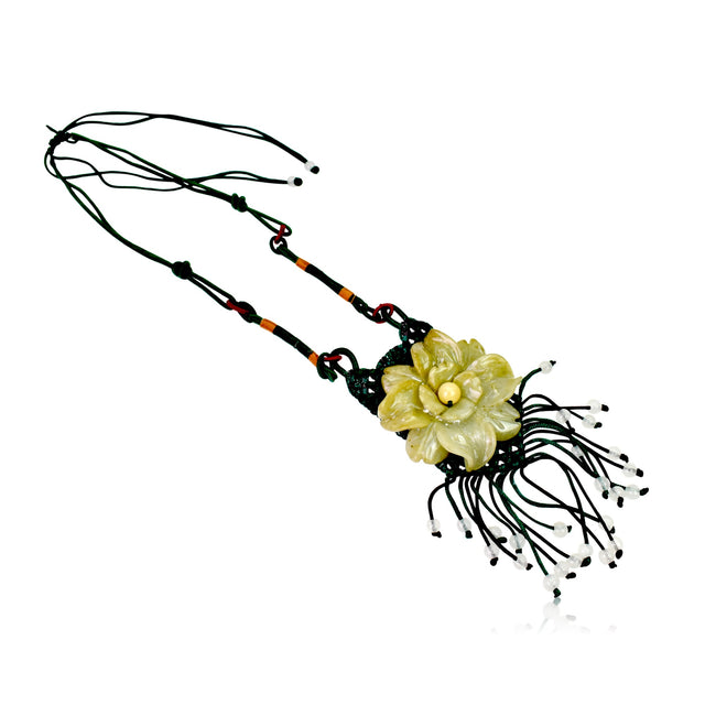 Eustomas a Vintage floral necklace for women anniversary gift to capture the spirit of long-lasting happiness and balance